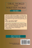 Oral World and Written Word