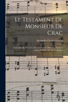 Le testament de monsieur De Crac; opéra-bouffe en 1 acte. Paroles de Jules Moinaux. Partition chant et piano arr. par L. Roques