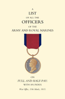 1815 List of All the Officers of the Army and Royal Marines on Full and Half-Pay with an Index.