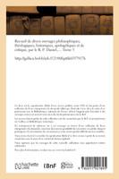 Recueil de divers ouvrages philosophiques théologiques historiques apologétiques et critique T03