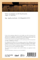 Notice nécrologique sur M. Pascal Lacroix