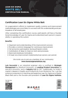 Lean Six Sigma White Belt. Certification Manual