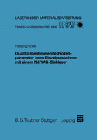 Qualitätsbestimmende Prozeßparameter beim Einzelpulsbohren mit einem Nd