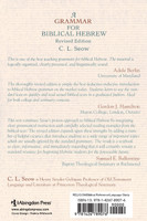 A Grammar for Biblical Hebrew