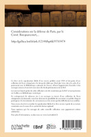 Considerations sur la défense de Paris
