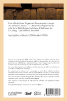 Liste alphabétique de portraits français gravés, jusque et y compris l'année 1775