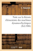Note sur la théorie élémentaire des machines dynamo-électriques