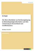 Die Micro-Richtlinie zur Rechnungslegung in Kleinstkapitalgesellschaften und ihre Umsetzung in Deutschland und Großbritannien