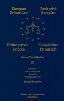 European Private Law/Droit privé européen/Europäisches Privatrecht/Diritto privato europeo (Basedow