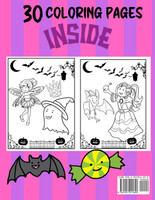 Halloween princess and fairies coloring book for kids ages 4-8