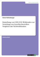Einstellung von CDU/CSU-Wählenden zur Verteilung von Geschlechterrollen. Vergleich mit Nichtwählenden
