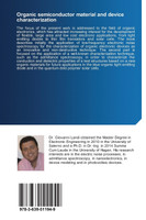 Organic semiconductor material and device characterization