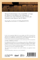 Manuel d'administration et de comptabilité