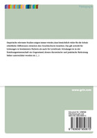 Geschlechtsspezifische Unterschiede von Schulangst und Schulleistung