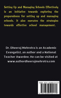 SETTING UP AND MANAGING SCHOOLS EFFECTIVELY
