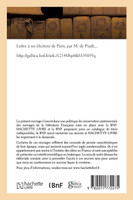 Lettre à un électeur de Paris