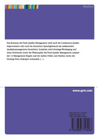 Total Quality Management (TQM). Qualitätsmanagement in der Pflege