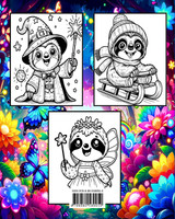 Libro da Colorare di Bradipo per Bambini