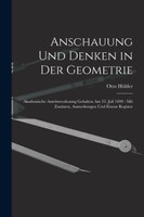 Anschauung Und Denken in Der Geometrie