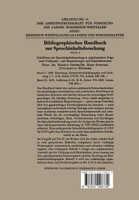 Bibliographisches Handbuch zur Sprachinhaltsforschung