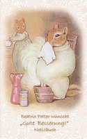 Beatrix Potter wünscht "Gute Besserung!" Notizbuch ( Peter Hase )