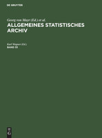 Allgemeines Statistisches Archiv Allgemeines Statistisches Archivv