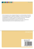 Systemisches Transformationsmanagement. Anwendung anhand einer fiktiven Organisation