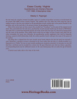 Essex County, Virginia Guardianship and Orphans Records, 1707-1888, A Descriptive Index