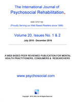 International Journal of Psychosocial Rehabilitation 20th Edition