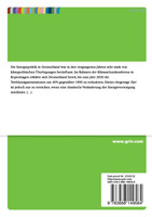 Deutschlands Energieversorgung der Zukunft und der Beitrag erneuerbarer Energien