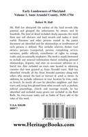 Early Landowners of Maryland, Volume 1