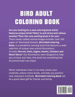 Bird Adult Coloring Book