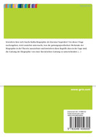 Über die literarischen Züge von Reiner Stachs Kafka-Biographie. Zwischen Wissenschaft und Literatur