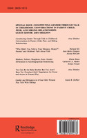 Constituting Gender Through Talk in Childhood