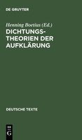 Dichtungstheorien der Aufklärung