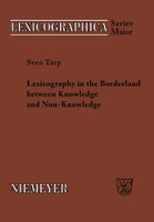 Lexicography in the Borderland between Knowledge and Non-Knowledge