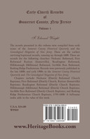Early Church Records of Somerset County, New Jersey, Volume 1