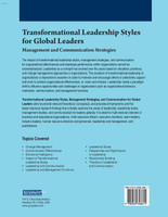 Transformational Leadership Styles for Global Leaders