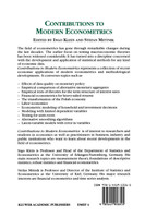 Contributions to Modern Econometrics