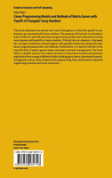 Linear Programming Models and Methods of Matrix Games with Payoffs of Triangular Fuzzy Numbers