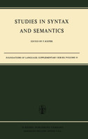 Studies in Syntax and Semantics