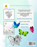 Floral coloring books for adults relaxation Butterflies and Flowers