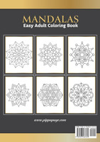 Easy Adult Coloring Book MANDALAS