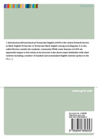 African American Vernacular English - Origins and Features