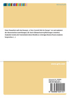 Analyse der EU-Low-Carbon-Strategy "A New Growth Path for Europe"