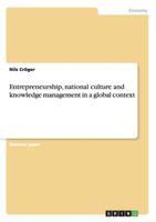 Entrepreneurship, national culture and knowledge management in a global context