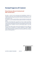 Formal Aspects of Context