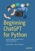 Beginning ChatGPT for Python