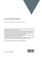 Revue de synthèse historique