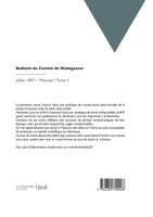 Bulletin du Comité de Madagascar